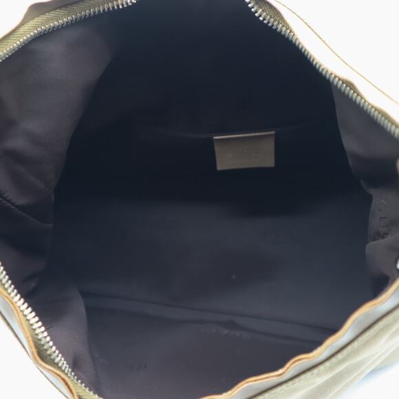 Gucci Nylon Canvas Olive Green Hobo Shoulder Bag - Picture 6 of 11